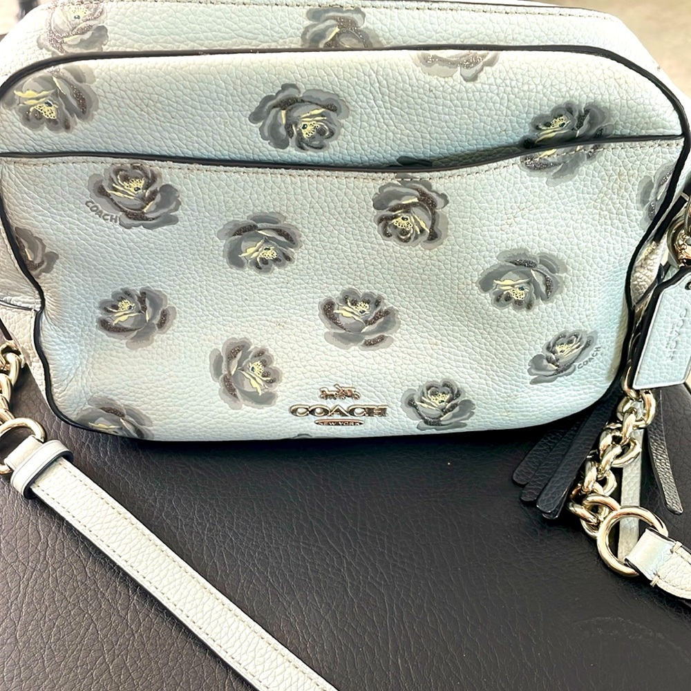 Coach Rose Print Cross body Purse